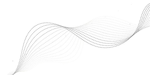 Abstract Wave Lines in Gray Dynamic Curves and Minimal Design for Modern Backdrop.