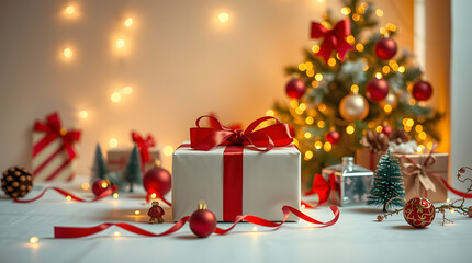 Festive Christmas Gifts and Tree Decorations