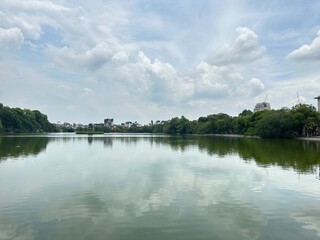 lake and clouds
