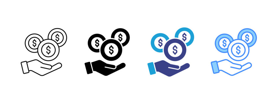 Mutual Fund  icon set multiple style collection