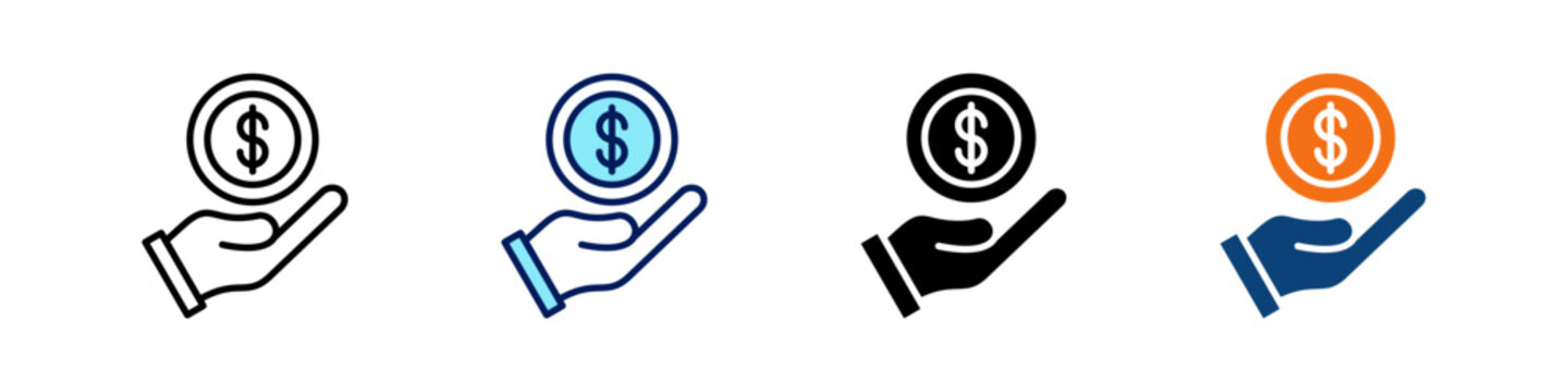 Loan All In One Icon Multi Styles Vector Set