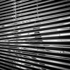 Sleek metallic lines creating dynamic perspective in a modern architectural abstract pattern