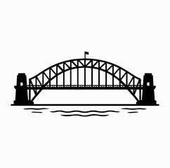 Obraz premium Sydney Harbour Bridge Silhouette