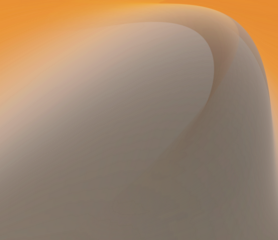 An abstract geometric composition featuring overlapping triangles with a textured granular gradient in orange, blue, and violet tones.