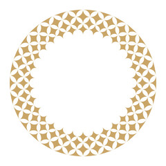 Gold Geometric Patterned Circle Border