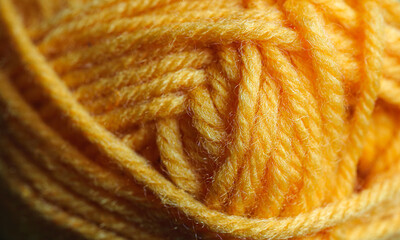 Orange yellow Knitted wool Texture Close-up, Soft yarn Fabric pattern macro background