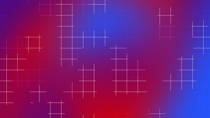 Blue and Red Abstract Grid Line Background with Modern Geometric Pattern