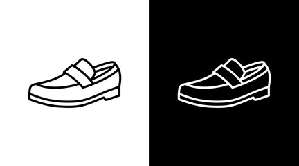 Loafers White Icon Set Design