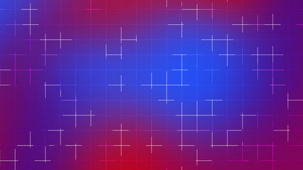 Blue and Red Gradient Grid Line Abstract Background with Glowing Light Pattern