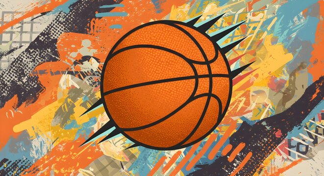 Basketball sports background - Powered by Adobe