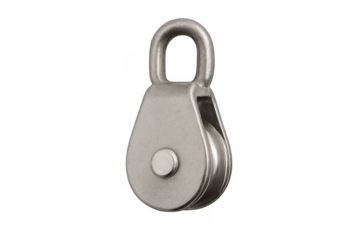 Metal pulley block for lifting and hoisting equipment