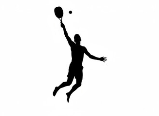 Silhouetted Athletes in Action