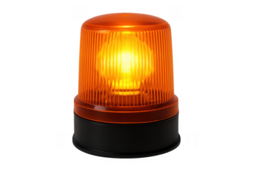 Orange beacon light flashing emergency warning signal