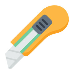 cutter school office supply flat color vector illustration template design