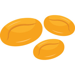 Three Golden Brown French Bread Rolls with Single Incision on White Background