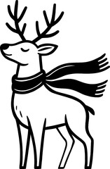 Christmas themed deer animals