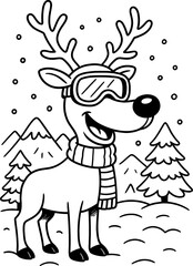 Christmas themed deer animals