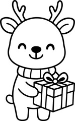 Christmas themed deer animals