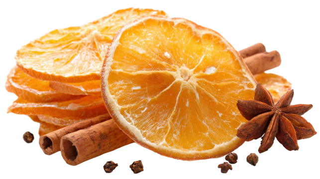Dried Orange Slices with Cinnamon, Star Anise and Cloves