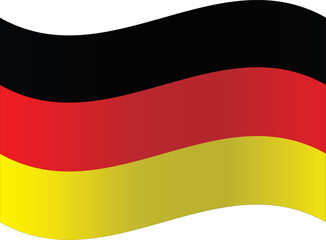 Naklejka premium Waving German flag a vector illustration of national pride perfect for patriotic events and cultural representations