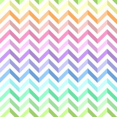 A seamless pastel rainbow pattern featuring bright green, blue, pink, orange, and yellow wavy, zigzag lines. Suitable for fabric, skirts, dresses, rugs, tiles, or decorative paper.