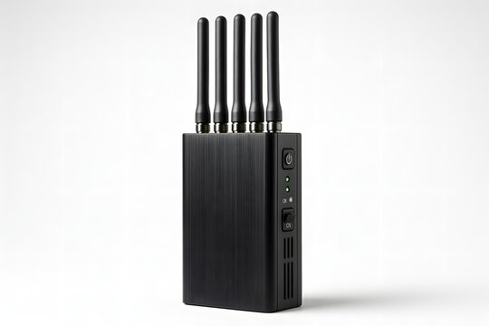 Modern Portable Signal Jammer &ndash; High-Resolution Studio Shot on White Background