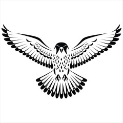 Obraz premium Majestic falcon in flight with wings spread wide