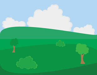 A vector art of an outdoor field. 