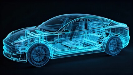 Fototapeta premium 3d model car