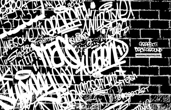 Graffiti Background Black and white Wallpaper Tagging Throwie 