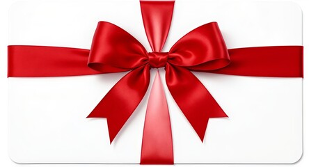 red bow on white background