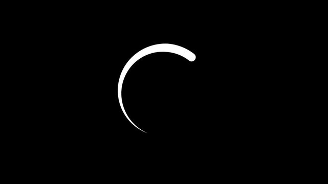 mooth minimal load animation with clean circular progress loop on transparent background for UI UX motion graphics and modern loading screen design