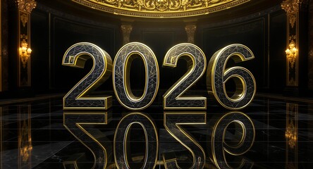 New Year 2026: Industrial/Metallic 3D Render