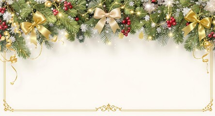 christmas background with fir branches and decorations