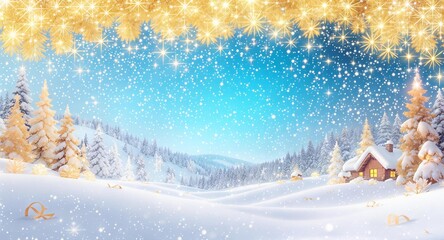 christmas tree in snow