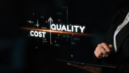 Increase quality and reduce cost represent quality, cost, and performance optimization for business...