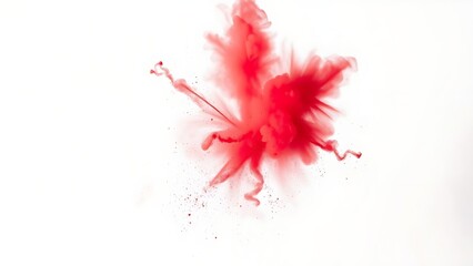 highspeed. A vibrant burst of red powder suspended in air, symbolizing cultural festivity and energy. event programs, museum guides, designed for cultural heritage projects and event programs.