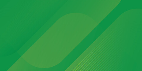 Green abstract background with smooth geometric shapes, soft gradients and diagonal lines.