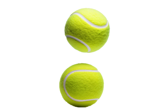 Tennis ball fall isolated on transparent or white background