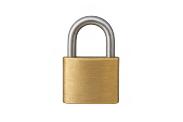 Brass padlock providing security, protection, and privacy