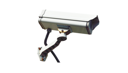 Closed circuit, CCTV camera isolated ontransparent background