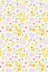 Soft Watercolor Meadow Floral Background Wallpaper