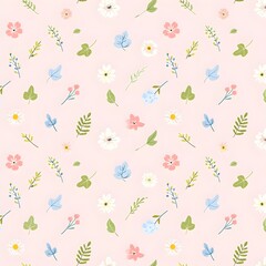 Soft Watercolor Meadow Floral Background Wallpaper