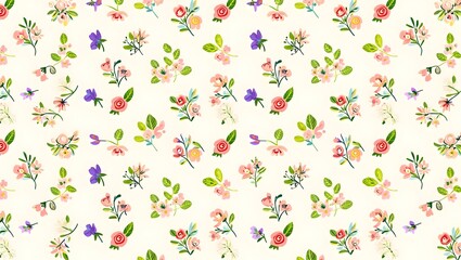 Soft Watercolor Meadow Floral Background Wallpaper