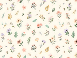 Soft Watercolor Meadow Floral Background Wallpaper