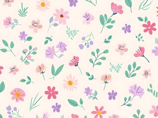 Soft Watercolor Meadow Floral Background Wallpaper