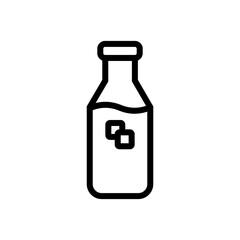 Kombucha Bottle Icon — Minimal Outline Vector for Probiotic Beverage, Health Brands & Packaging