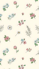 Soft Watercolor Meadow Floral Background Wallpaper