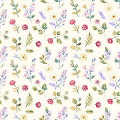 Soft Watercolor Meadow Floral Background Wallpaper