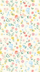 Soft Watercolor Meadow Floral Background Wallpaper
